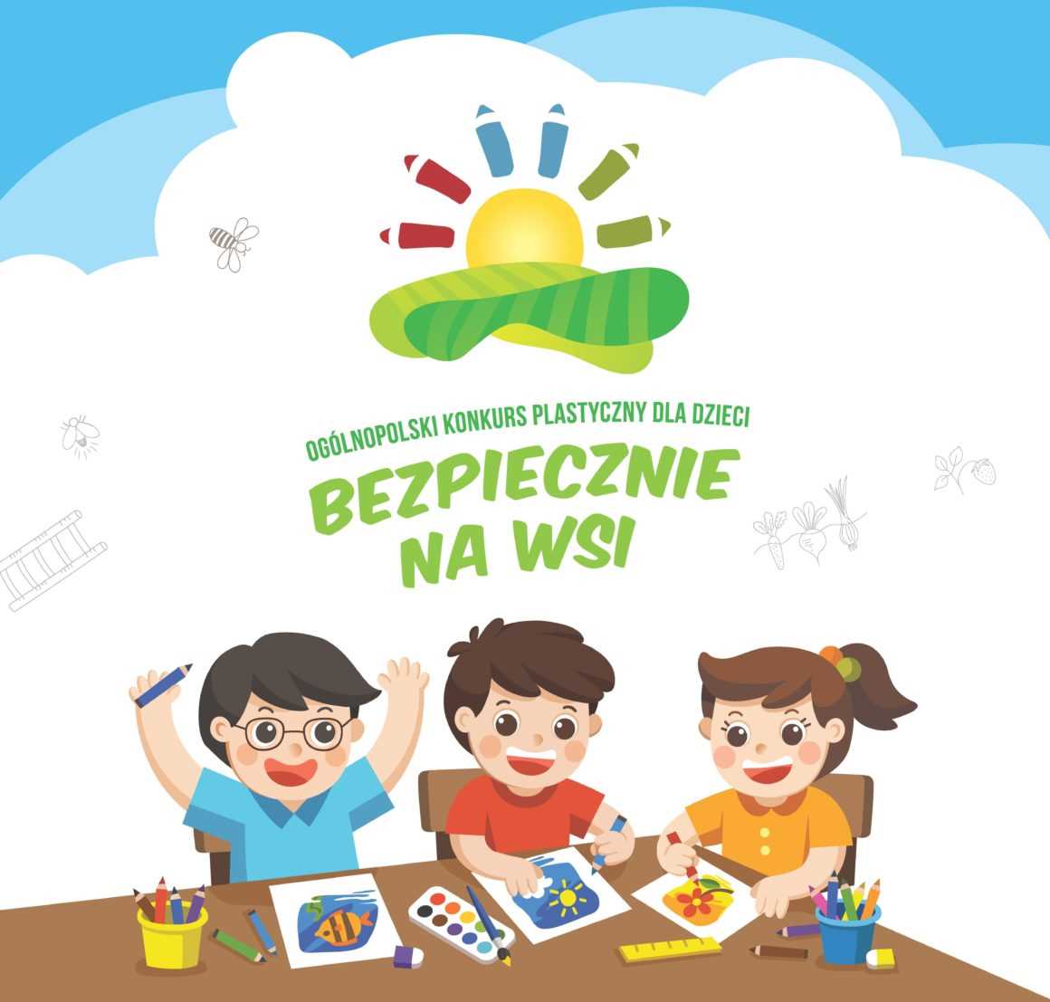 XI Ogólnopolski konkurs plastyczny dla dzieci „Bezpiecznie na wsi mamy – od 30 lat z KRUS wypadkom zapobiegamy” rozstrzygnięty