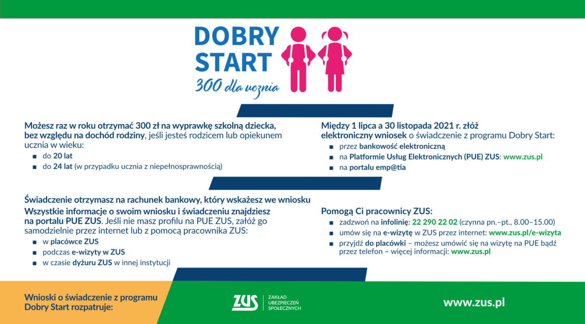 Program Dobry Start – wsparcie dla wszystkich uczniów rozpoczynających rok szkolny